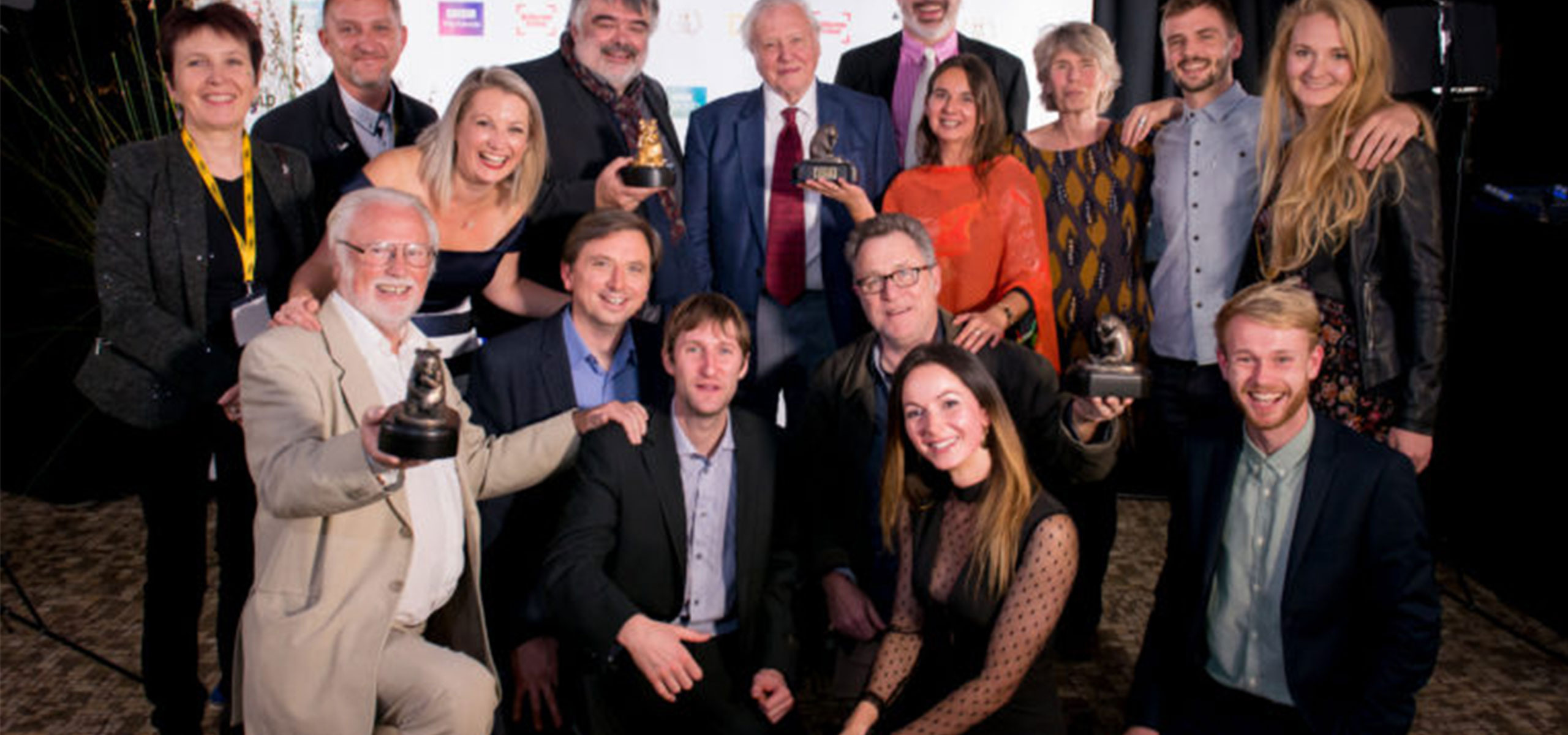 TMFS representatives, among them CEO Walter Köhler and Head of TV Sabine Holzer, with Sir David Attenborough and delighted production partners.