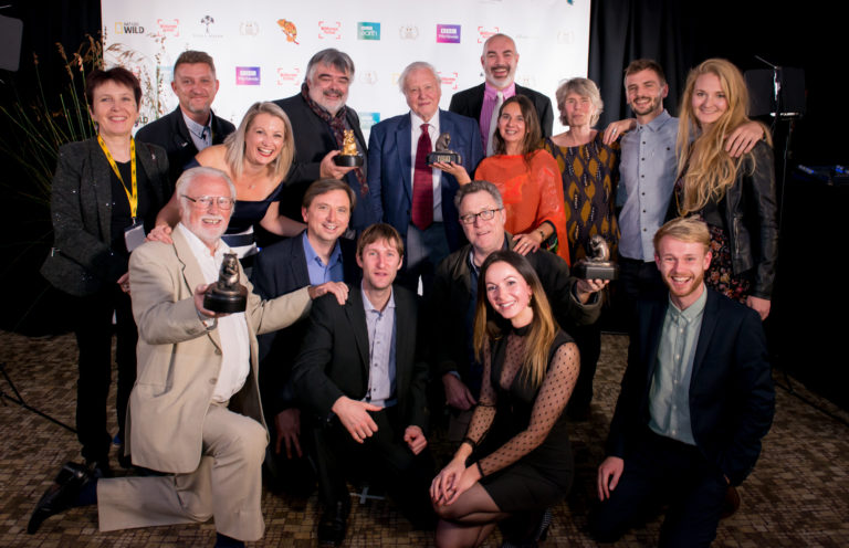 TMFS representatives, among them CEO Walter Köhler and Head of TV Sabine Holzer, with Sir David Attenborough and delighted production partners.